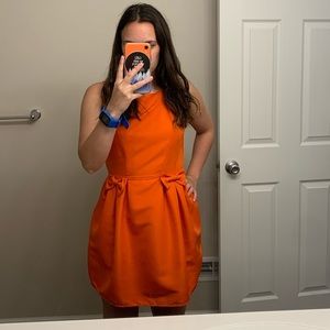 Orange dress with bows